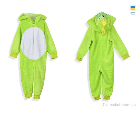 Фотография Комбинезон детский Зима 209266 кігурумі зелений (5 шт. р.сетка 98-128) "Kir15" недорого оптом от прямого поставщика, изображение 3