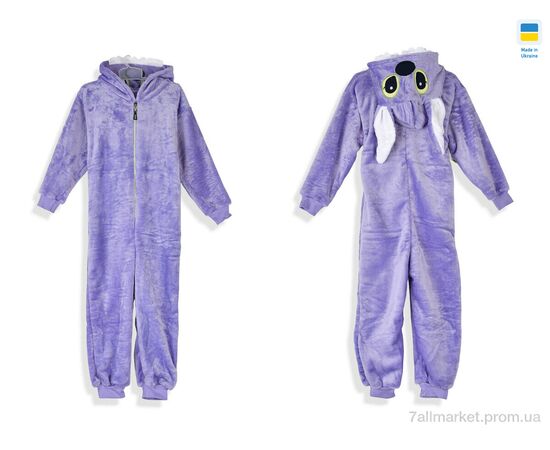 Фотография Комбинезон детский Зима 209262 кігурумі фіолетовий (4 шт. р.сетка 104-128) "Kir15" недорого оптом от прямого поставщика, изображение 3