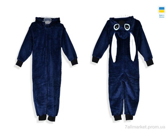 Фотография Комбинезон детский Зима 209263 кігурумі синій (4 шт. р.сетка 104-128) "Kir15" недорого оптом от прямого поставщика, изображение 3
