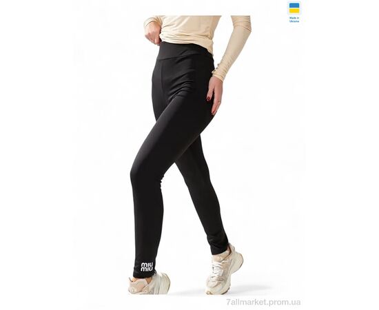 Лосінси жіночі Зима 2000-1 чорний (4 шт. р.сіткаXL-4XL) "Sport style" недорого оптом від прямого постачальника, зображення 2