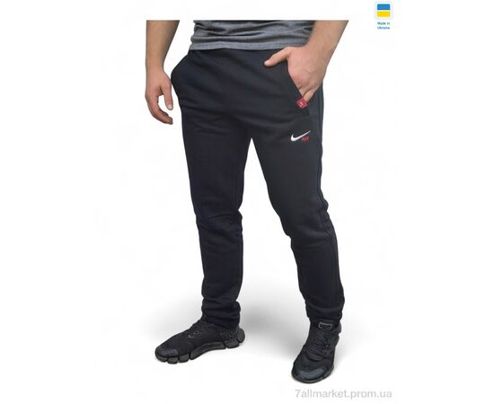 Спортивні штани чоловічі Зима 20 чорний (5 шт. р.сітка50-58) "Sport style" недорого оптом від прямого постачальника, зображення 2