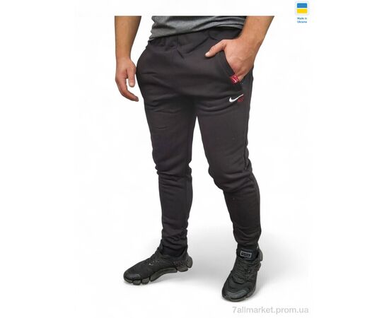 Спортивні штани чоловічі Зима 22 чорний (5 шт. р.сітка50-58) "Sport style" недорого оптом від прямого постачальника, зображення 2