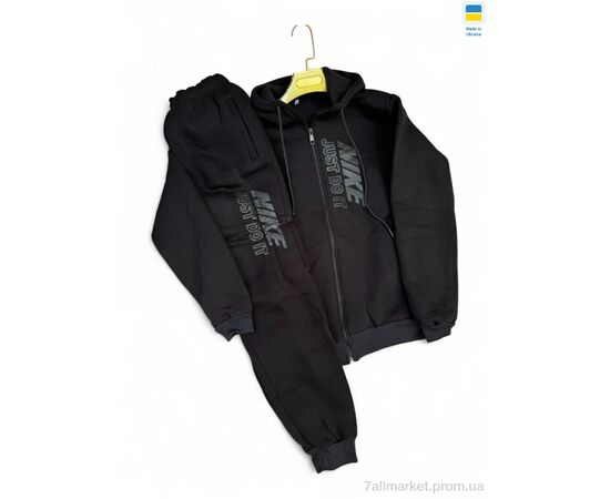 Спортивний костюм чоловічий Зима NK  чорний (5 шт. р.сітка46-54) "Sport style" недорого оптом від прямого постачальника, зображення 2