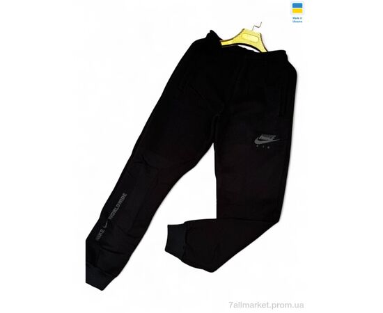 Спортивні штани чоловічі Зима K6 NK чорний (5 шт. р.сітка46-54) "Sport style" недорого оптом від прямого постачальника, зображення 2