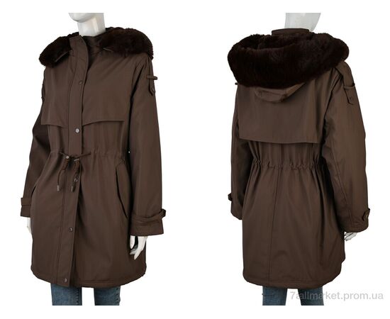 Куртка жіноча Зима 4268-7068 coffee (4 шт. р.сіткаL-2XL) "Мир" недорого оптом від прямого постачальника, зображення 3
