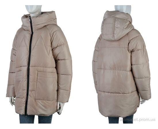 Куртка жіноча Зима 4268-7083 apricot (5 шт. р.сіткаL-4XL) "Pryama Vigoda" недорого оптом від прямого постачальника, зображення 3