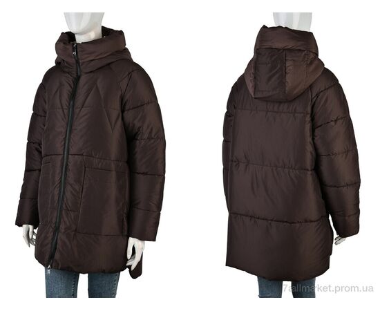Куртка жіноча Зима 4268-7083 coffee (5 шт. р.сіткаL-4XL) "Pryama Vigoda" недорого оптом від прямого постачальника, зображення 3