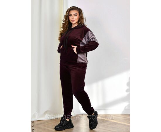 Фотография Женский спортивный костюм велюр супербатал 54,56,58,60 (6цв) "NOWEMBER" недорого от прямого поставщика, изображение 2
