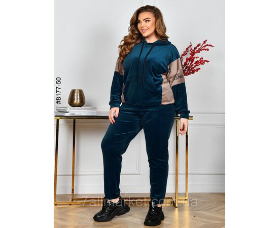 Фотография Женский спортивный костюм велюр супербатал 54,56,58,60 (6цв) "NOWEMBER" недорого от прямого поставщика, изображение 6