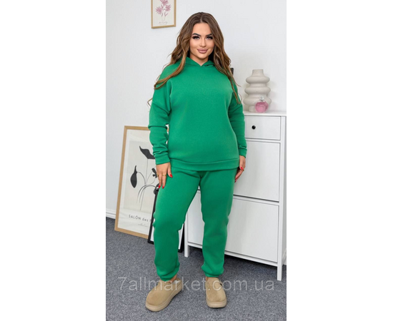 Костюм 3-ка жіночий спортивний тринитка на флісі+худі (46-60) "LADA" недорого від прямого постачальника, зображення 5
