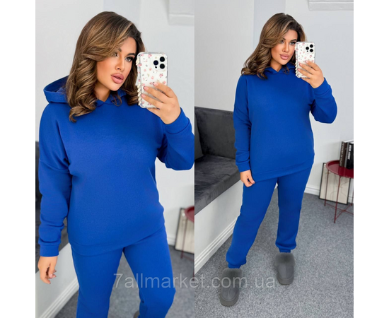 Фотография Костюм 3-ка женский спортивный трехнитка на флисе+мех Тедди (46-60) "LADA" недорого от прямого поставщика, изображение 4