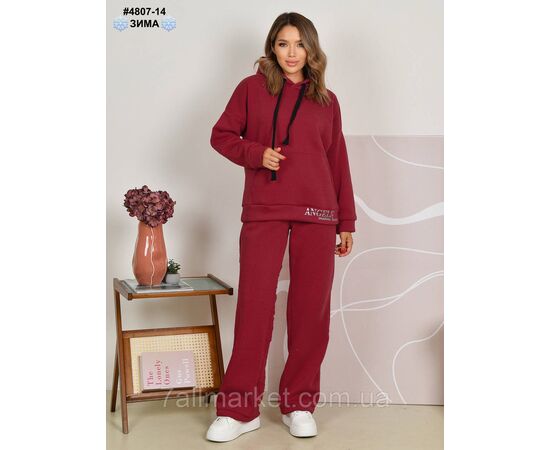 Спортивний костюм жіночий тринитка на флісі норма 44,46,48,50 (7кв) "NOWEMBER", зображення 4
