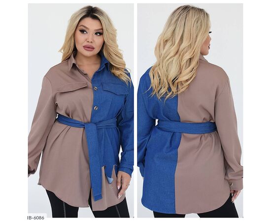 Жіноча сорочка БАТАЛ р.50-52;54-56;58-60 (4кол.) "VIKA" купити недорого від прямого постачальника, зображення 2