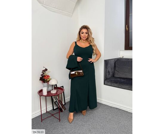 Фотография Женский костюм комплект платье с болеро большие размеры р.50-52;54-56;58-60 (4цв) "VIKA" купить недорого от прямого поставщика, изображение 7