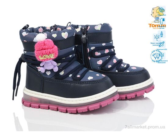 Дутики дитячі утеплені Зима 11324K LED (8 пар р.23-28) "Ok Shoes" недорого оптом від прямого постачальника, зображення 2