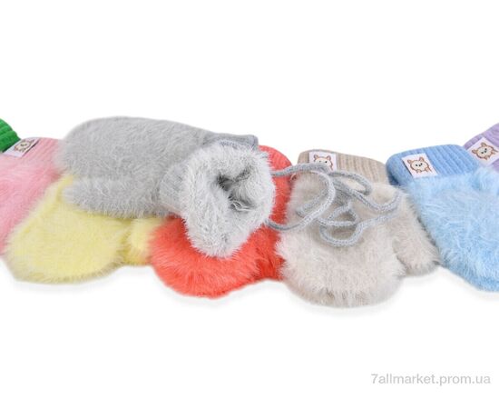 Фотография Варежки детские Зима 1867 mix (12 шт. р.сетка 1-2) "KUINH" недорого оптом от прямого поставщика, изображение 2