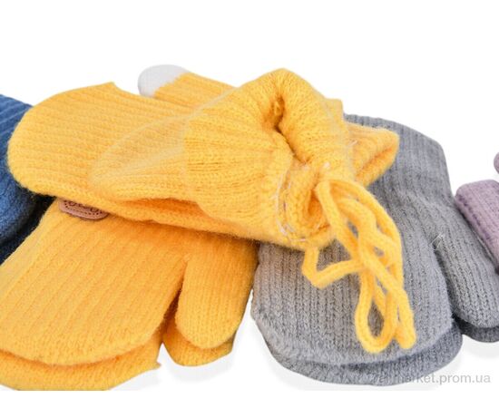 Фотография Варежки детские Зима 1848 mix (12 шт. р.сетка 1-2) "KUINH" недорого оптом от прямого поставщика, изображение 2