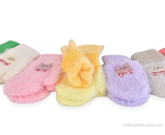 Фотография Варежки детские Зима 1880 mix (12 шт. р.сетка 2-4) "KUINH" недорого оптом от прямого поставщика, изображение 2