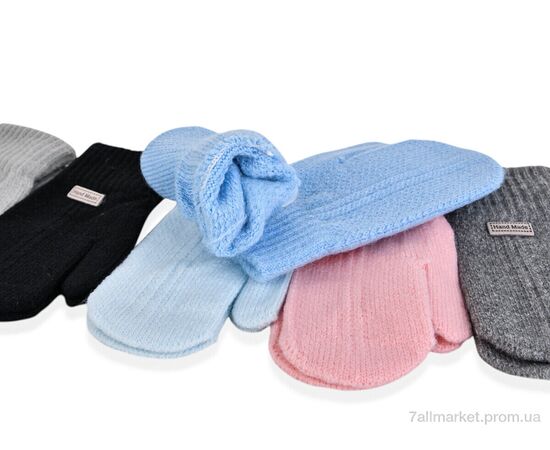 Фотография Варежки детские Зима 1561M mix (12 шт. р.сетка 2-4) "KUINH" недорого оптом от прямого поставщика, изображение 2