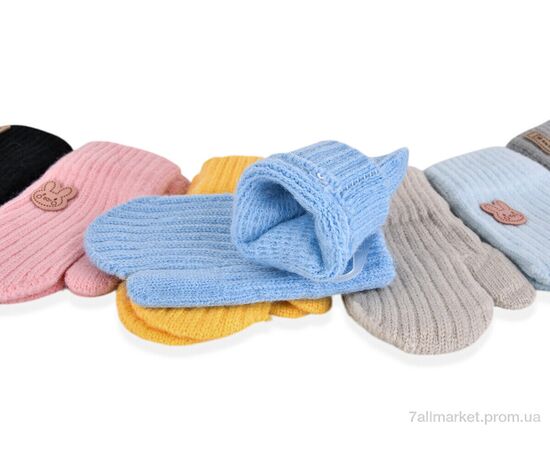 Фотография Варежки детские Зима 2723 mix (12 шт. р.сетка 2-4) "KUINH" недорого оптом от прямого поставщика, изображение 2
