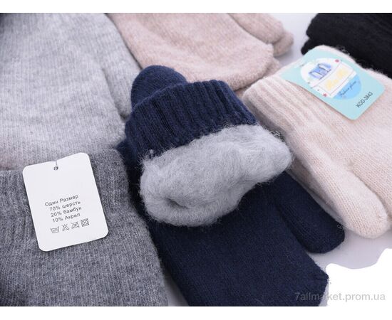 Фотография Варежки детские Зима 3843 S mix (12 шт. р.сетка 4-7) "KUINH" недорого оптом от прямого поставщика, изображение 2