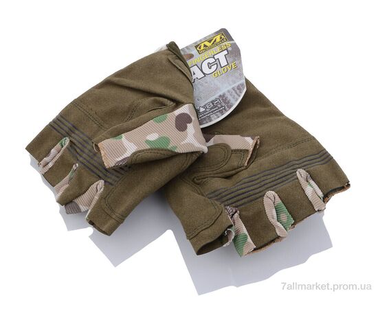 Чоловічі рукавиці Весна/осінь Тактика без пальців mix (12 шт. р.сітка11-13) "KUINH" недорого оптом від прямого постачальника, зображення 2