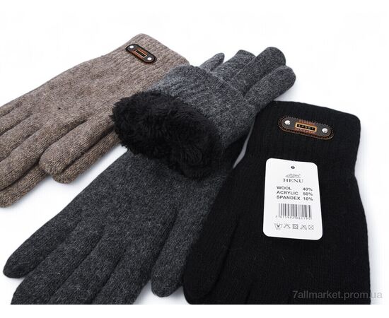 Фотография Перчатки мужские Зима 8119 mix (12 шт. р.сетка 11-13) "KUINH" недорого оптом от прямого поставщика, изображение 2