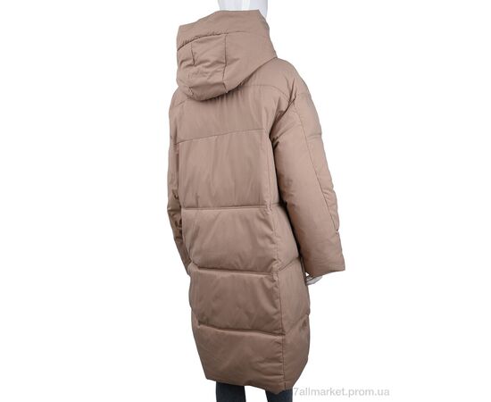 Пальто жіноче Зима 8801 beige (09075) (3 шт. р.сітка54-58) "Obuvok" недорого оптом від прямого постачальника, зображення 2