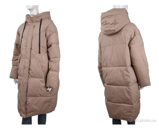 Пальто жіноче Зима 8801 beige (09075) (3 шт. р.сітка54-58) "Obuvok" недорого оптом від прямого постачальника, зображення 3