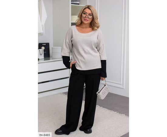 Розкішний прогулянковий костюм із теплої двосторонньої ангори арктик (брюки) та ангори лакосту (кофта) для стильних прогулянок, активного відпочинку та домашнього затишку р.48-50;52-54;56-58;60-62 (4кол.) "BELUZA" купити недорого від прямого постачальника, зображення 12