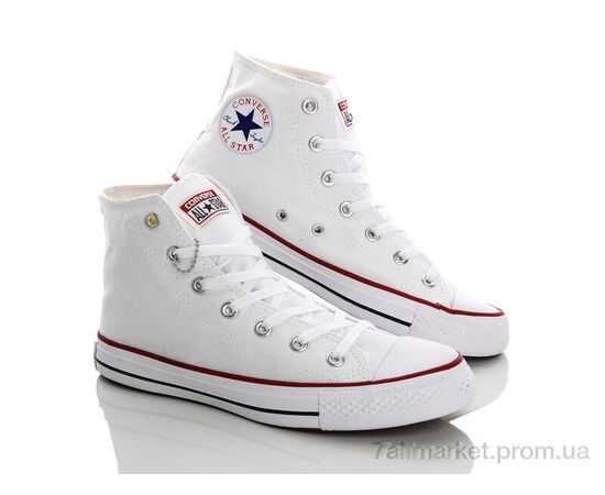 Кеди чоловічі зручні Весна/осінь CNVRS біло-білий високі (6 пар р.41-45) "Fabullok" недорого оптом від прямого постачальника, зображення 2