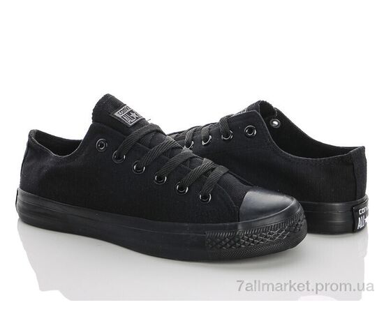 Кеди чоловічі зручні Весна/осінь CNVRS чорний низькі (5 пар р.42-45) "Fabullok" недорого оптом від прямого постачальника, зображення 2