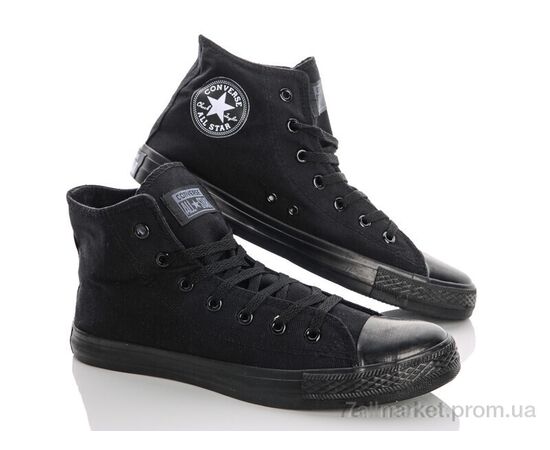 Кеди жіночі стильні Весна/осінь CNVRS чорно-чорний 36-40 (6 пар р.36-40) "Fabullok" недорого оптом від прямого постачальника, зображення 2