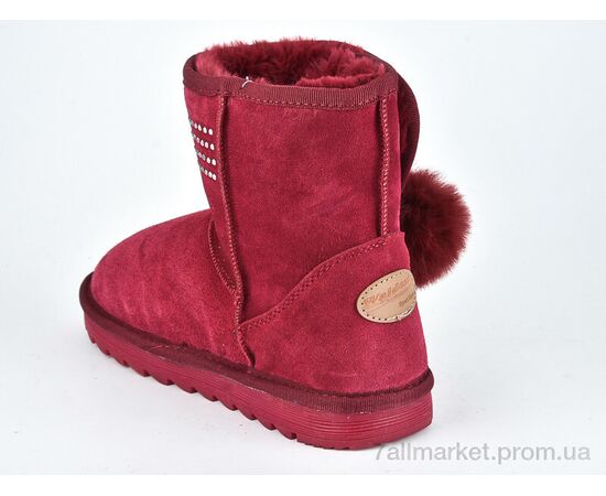 Фотография Угги детские утепленные зима W1-103-2 wine (8 пар р.33-37) "Violeta" недорого оптом от прямого поставщика, изображение 2