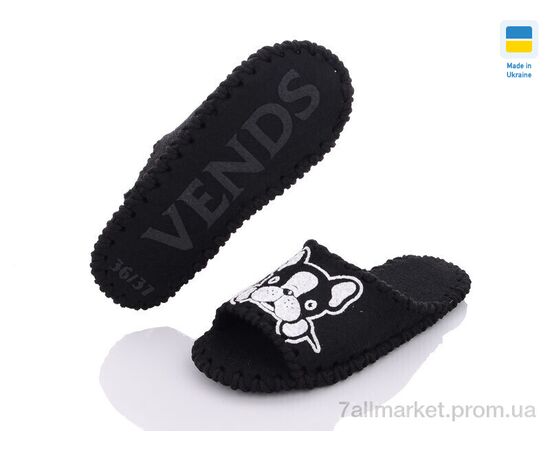 Тапки жіночі для будинку Весна/осінь 268W чорний (9 пар р.36-41) "Active" недорого оптом від прямого постачальника, зображення 2