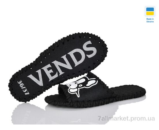 Тапки жіночі для будинку Весна/осінь 268W чорний (9 пар р.36-41) "Active" недорого оптом від прямого постачальника, зображення 3