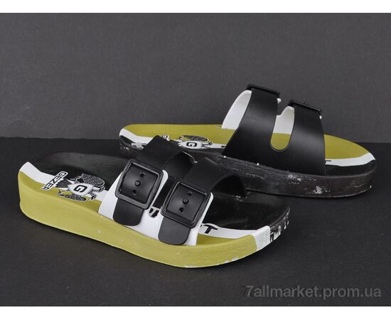 Фотография Шлепки детские летние Лето 12329 black-khaki (6 пар р.30-35) "Violeta" недорого оптом от прямого поставщика, изображение 2