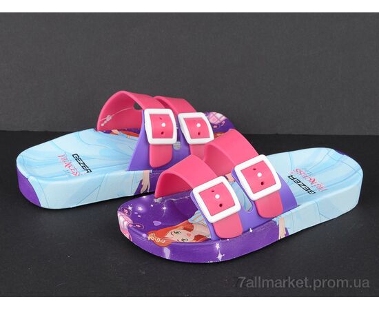 Фотография Шлепки детские летние Лето 13128 pink-lilac (6 пар р.30-35) "Violeta" недорого оптом от прямого поставщика, изображение 2