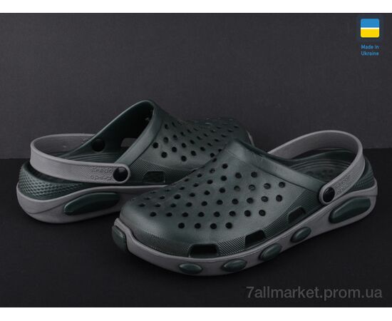 Фотография Кроксы детские летние Лето Кредо Украіна 2091 хакі - сірий (8 пар р.37-41) "Vladimir" недорого оптом от прямого поставщика, изображение 2