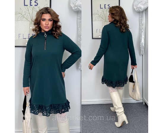 Плаття жіноче ангора рубчик із гіпюром р-ри 46-60 "LADA" купити недорого від прямого постачальника, зображення 2