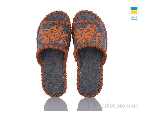 Тапки жіночі для будинку Весна/осінь 231W сірий (9 пар р.36-41) "Active" недорого оптом від прямого постачальника, зображення 2