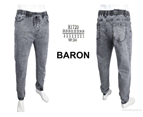 Джинси чоловічі Весна/осінь H1720 (8 шт. р.сітка28-36) "Baron" недорого оптом від прямого постачальника, зображення 4