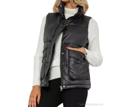 Жилетка жіноча Весна/осінь M533 black (7 шт. р.сіткаS-4XL) "Massmag" недорого оптом від прямого постачальника, зображення 2