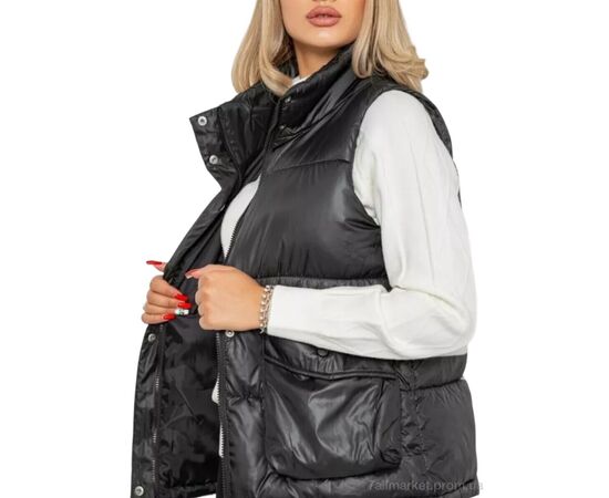 Жилетка жіноча Весна/осінь M533 black (7 шт. р.сіткаS-4XL) "Massmag" недорого оптом від прямого постачальника, зображення 3