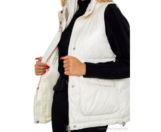 Жилетка жіноча Весна/осінь M533 white (7 шт. р.сіткаS-4XL) "Massmag" недорого оптом від прямого постачальника, зображення 3