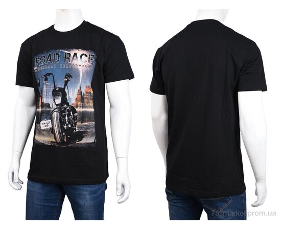 Футболка чоловіча Літо 3707-116-1 black (4 шт. р.сіткаM-2XL) "Мир" недорого оптом від прямого постачальника, зображення 3
