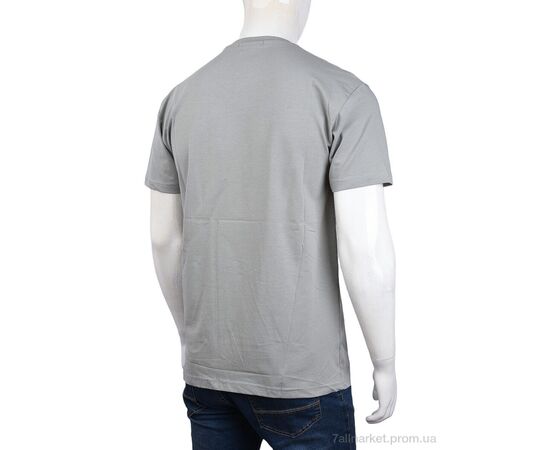 Футболка чоловіча Літо 3707-116-3 grey (4 шт. р.сіткаM-2XL) "Мир" недорого оптом від прямого постачальника, зображення 2