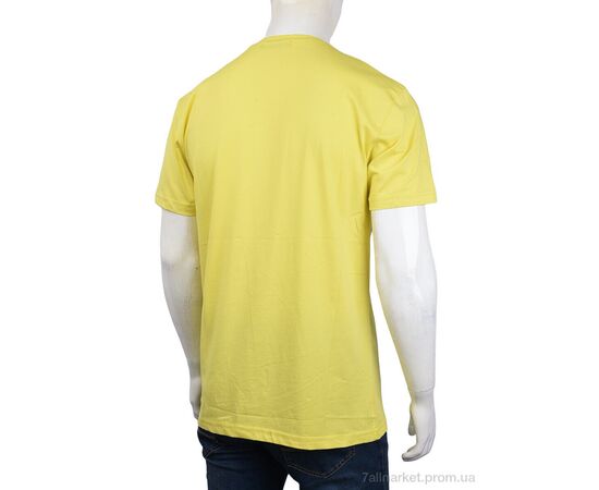 Футболка чоловіча Літо 3707-116-5 yellow (4 шт. р.сіткаM-2XL) "Мир" недорого оптом від прямого постачальника, зображення 2