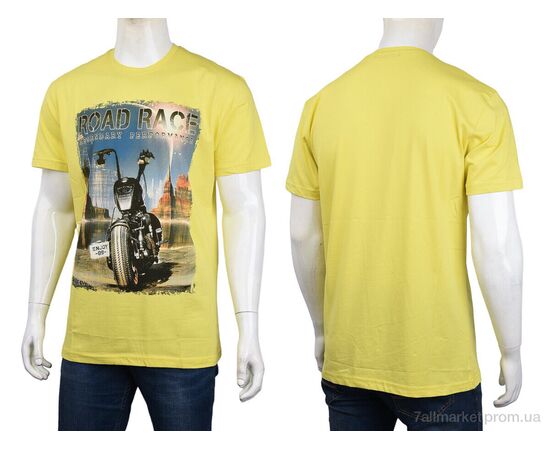 Футболка чоловіча Літо 3707-116-5 yellow (4 шт. р.сіткаM-2XL) "Мир" недорого оптом від прямого постачальника, зображення 3
