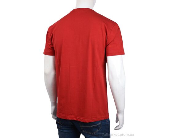 Футболка чоловіча Літо 3707-116-6 red (4 шт. р.сіткаM-2XL) "Мир" недорого оптом від прямого постачальника, зображення 2